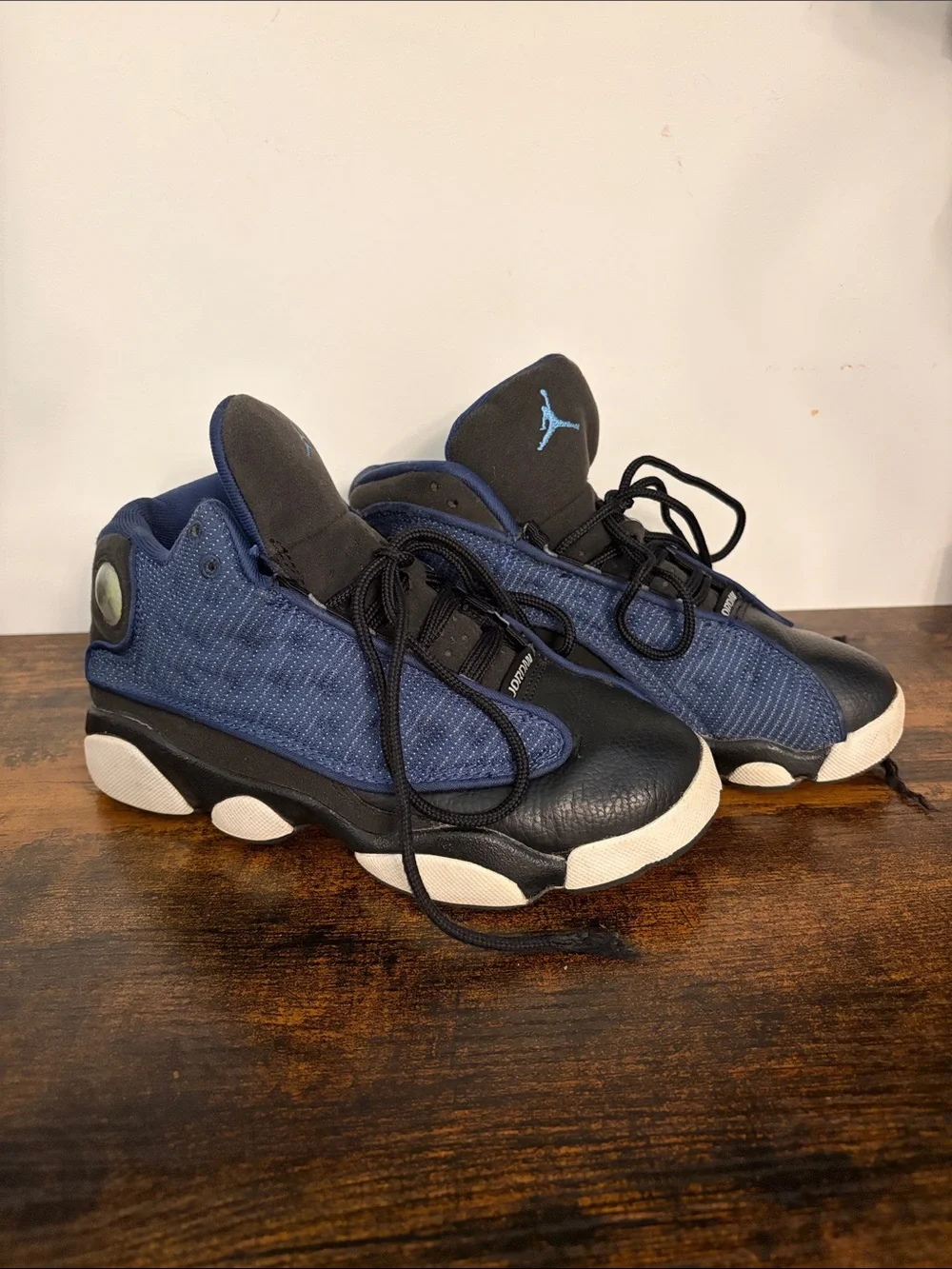 Kids Air Jordan Retro 13 Style Navy & Black Sneakers